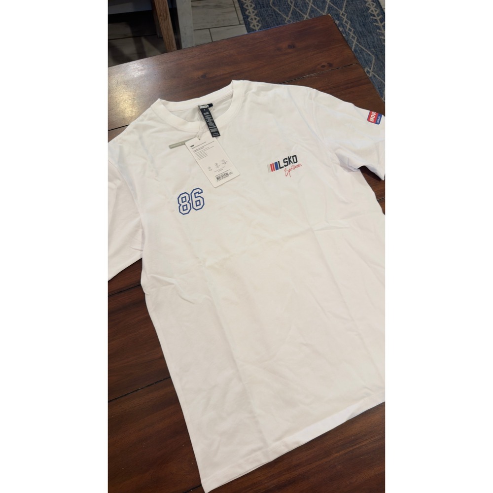 LSKD Redline FLXCotton Tee Oversize White Unisex Sportswear S USST00835 NEW NWT - Picture 10 of 16
